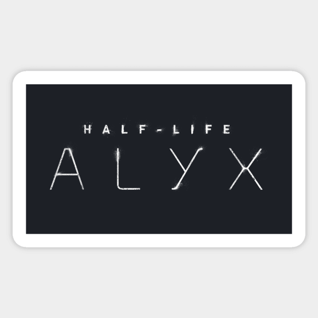 Half-Life Alyx Logo White [Texturized!] Sticker by José Ruiz